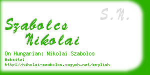 szabolcs nikolai business card